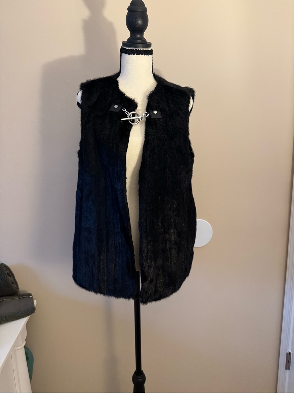 Michael Kors Black Women's Jacket with Fur Trim